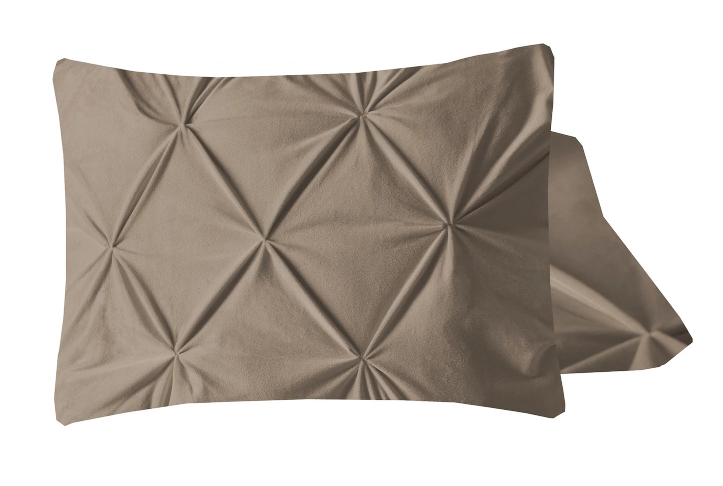 Elegant Velvet Pintuck Kussenslopen – Taupe