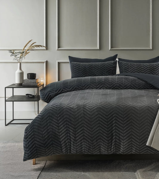 Chevron Teddy - Antraciet