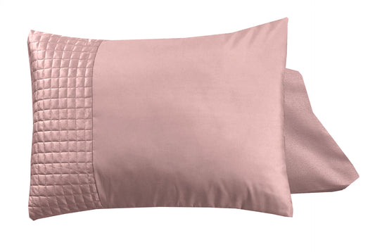 Luxe Microfiber Kussensloop met Velvet Band - Roze