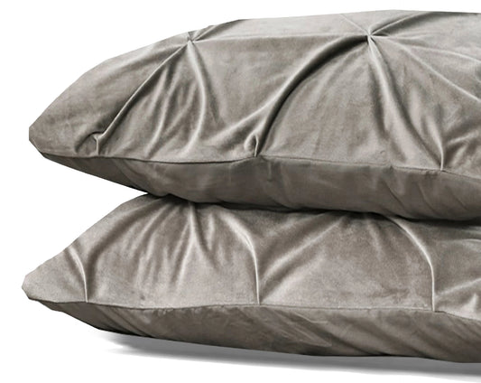 Elegant Velvet Pintuck Kussenslopen – Zand