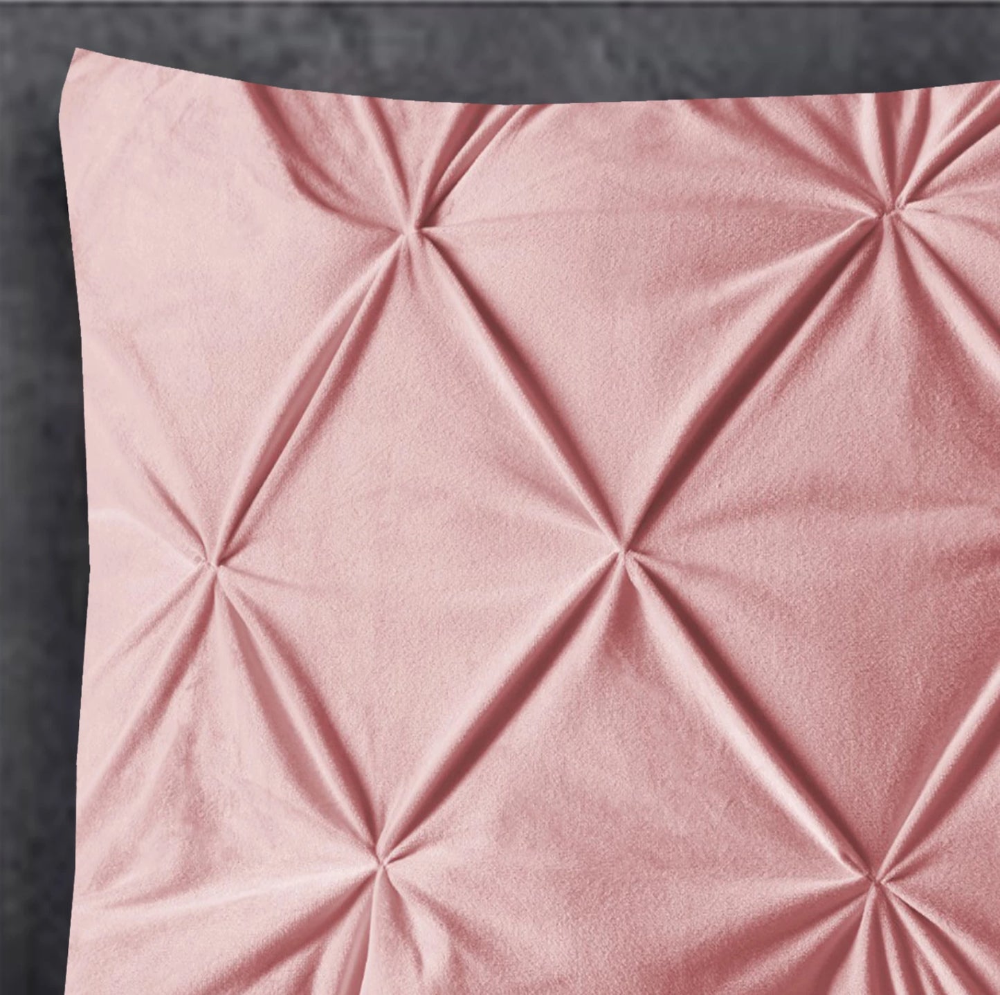 Elegant Velvet Pintuck Kussenslopen – Roze