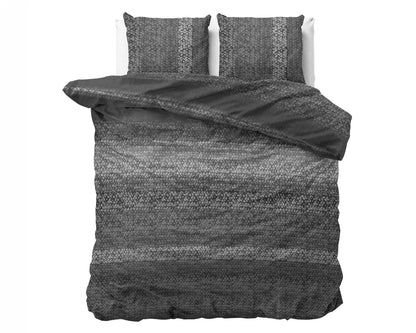 Dekbedovertrek DH Flanel Gradient Knits - Antraciet
