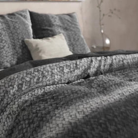 Dekbedovertrek DH Flanel Gradient Knits - Antraciet