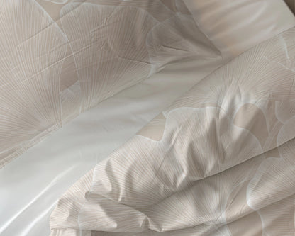 Dekbedovertrek Ginkgo Whisper Zand/Grijs