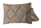 Elegant Velvet Pintuck Kussenslopen – Taupe