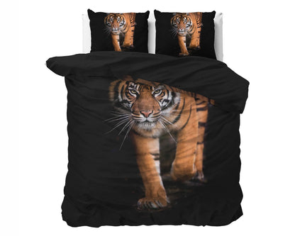 Dekbedovertrek Tiger icon - Zwart