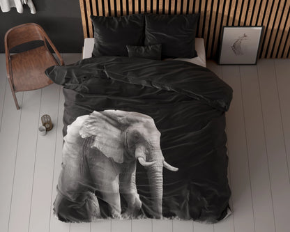 Elephant Dekbedovertrek - Zwart