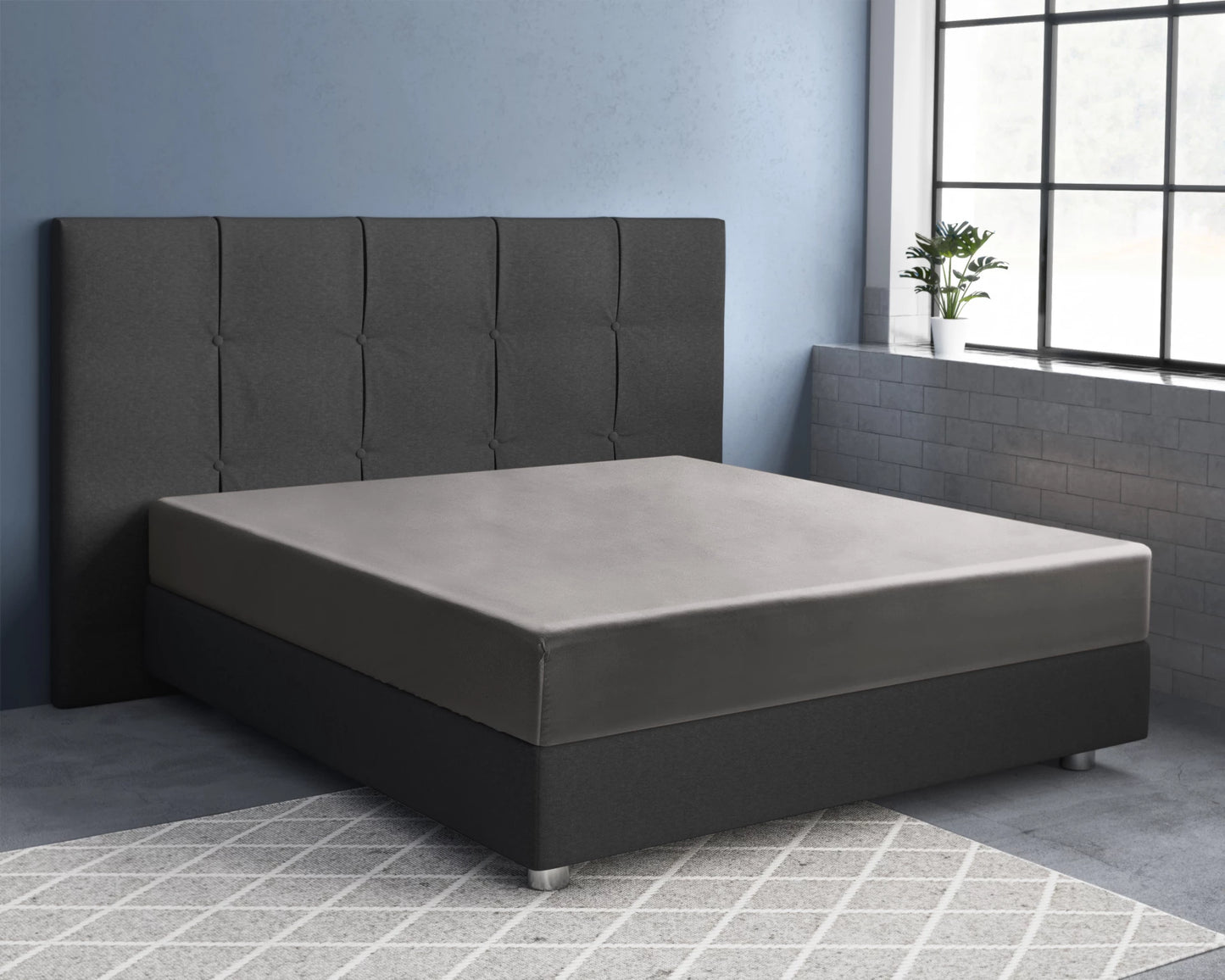 Primaviera Deluxe Katoensatijnen Hoeslaken – Grijs