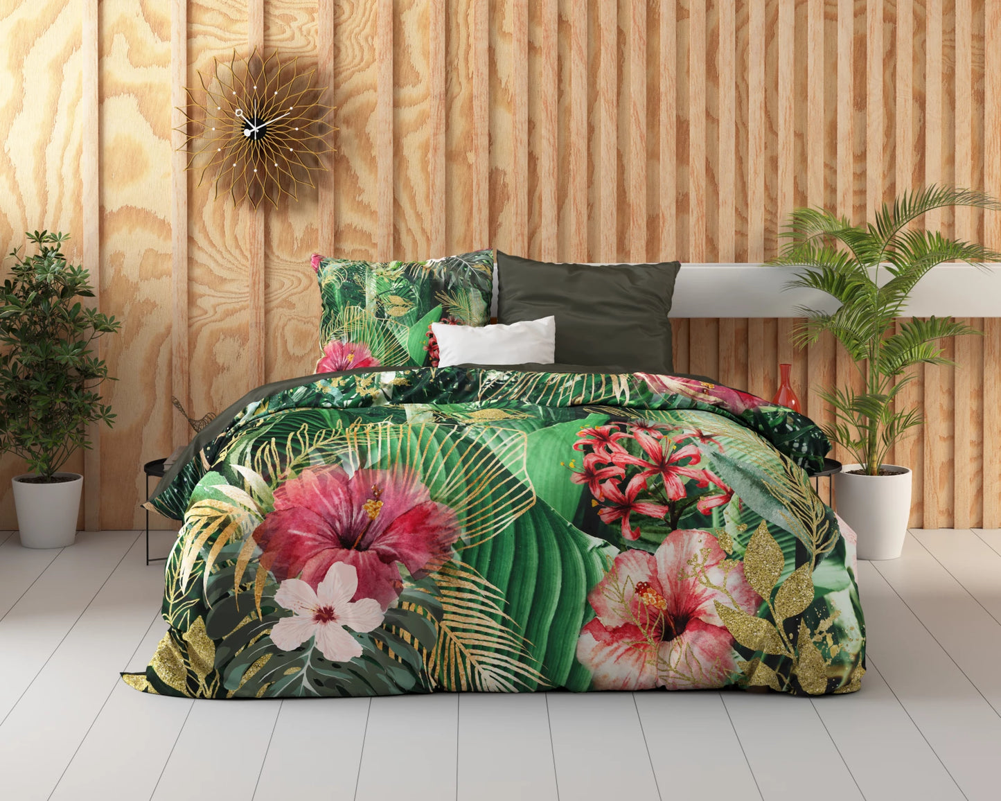 Dreamhouse Wild Dekbedovertrek-Mentha groen