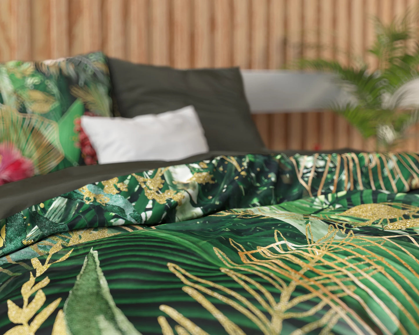 Dreamhouse Wild Dekbedovertrek-Mentha groen