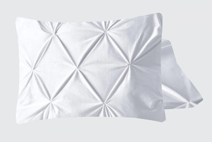 Elegant Velvet Pintuck Kussenslopen – Wit