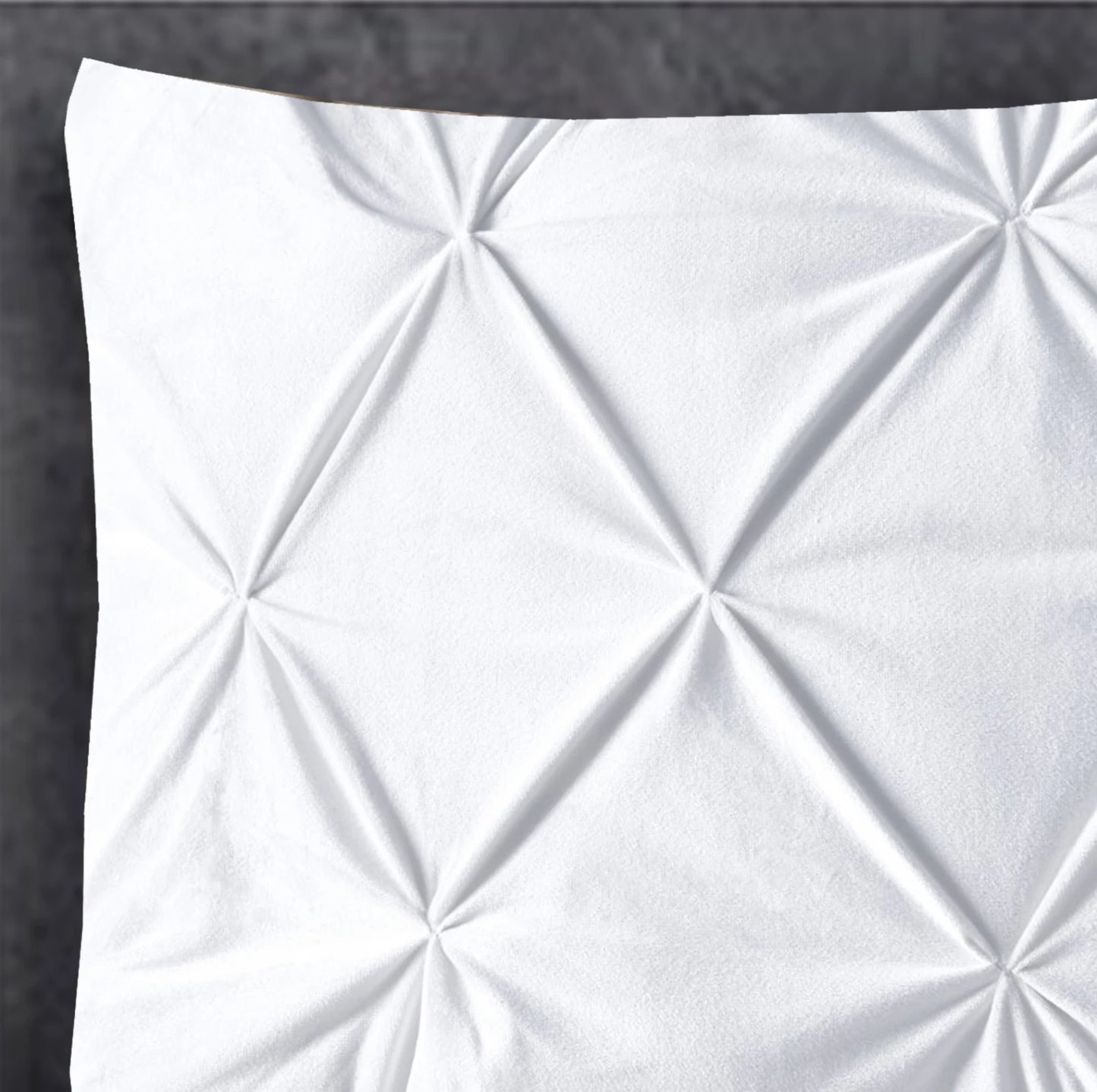 Elegant Velvet Pintuck Kussenslopen – Wit
