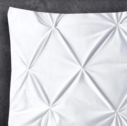 Elegant Velvet Pintuck Kussenslopen – Wit