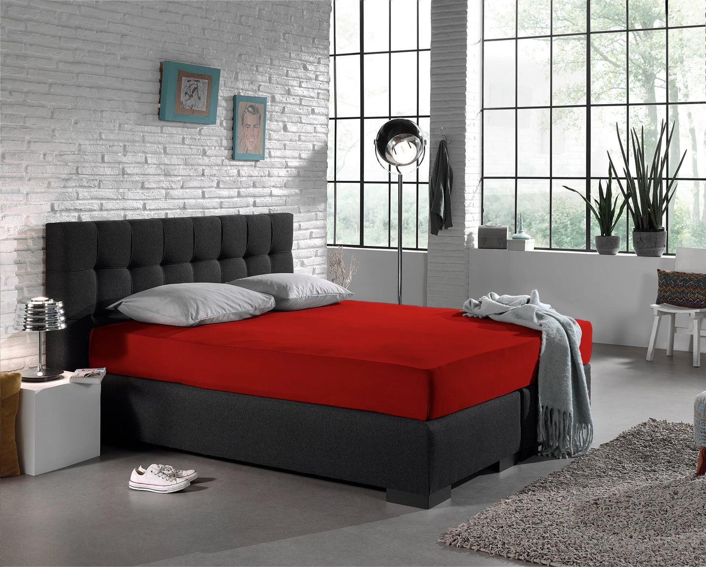 Dreamhouse Enkel Jersey Hoeslaken – Rood