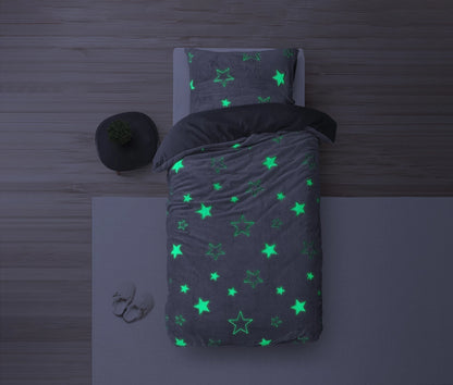 Glow in the dark Dekbedovertrek - Grijs