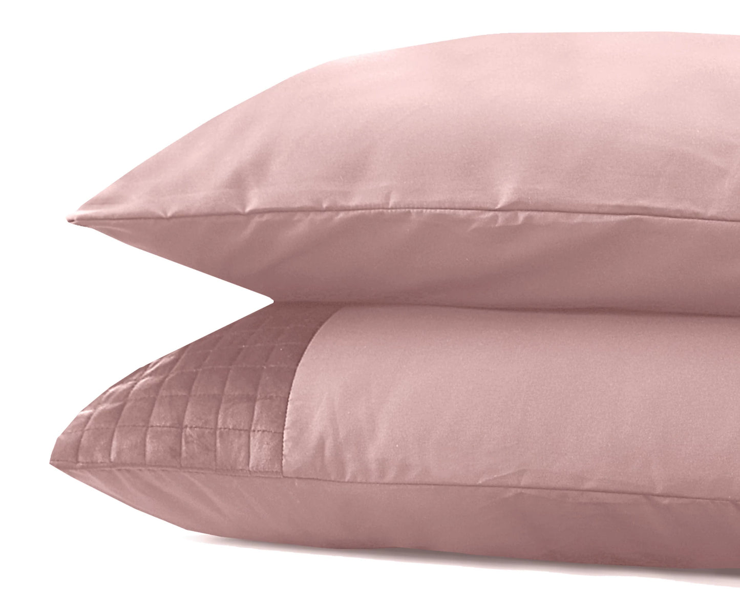 Luxe Microfiber Kussensloop met Velvet Band - Roze
