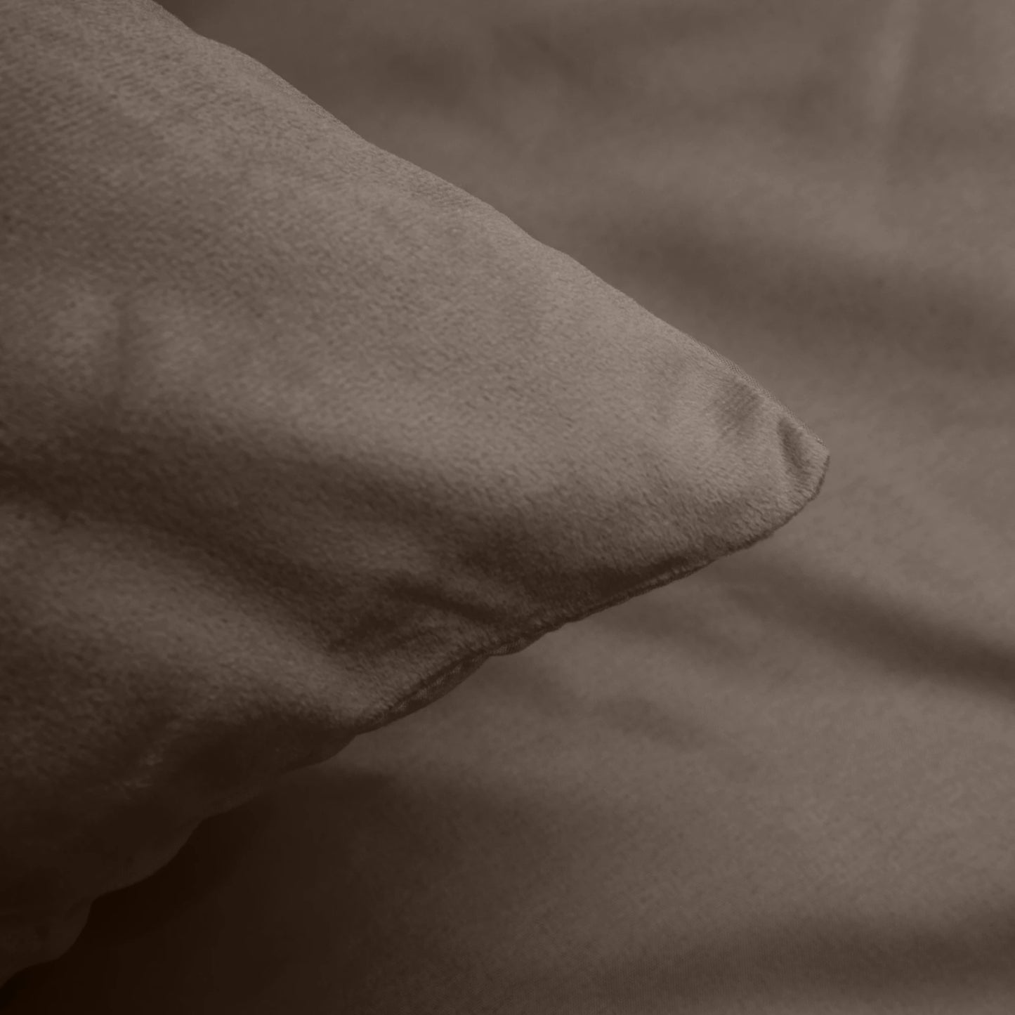 Velvet Uni Dekbedovertrek - Taupe