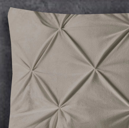 Elegant Velvet Pintuck Kussenslopen – Zand